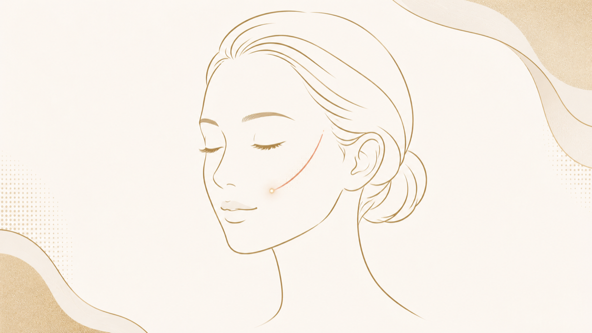 引きつれが出やすい部位を示す図解イラスト